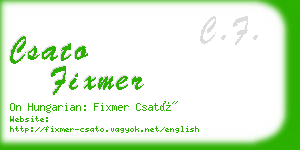 csato fixmer business card